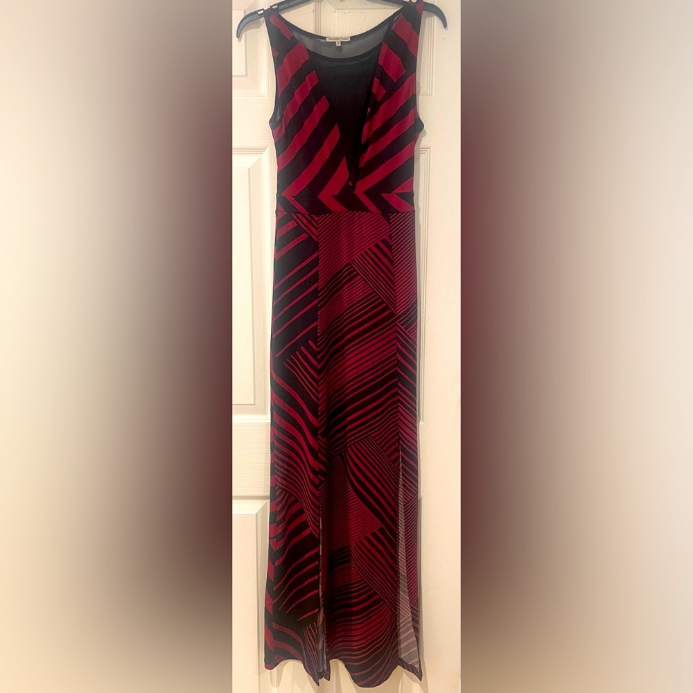 Charlotte Russe Black and bright pink Sheath Maxi Dress